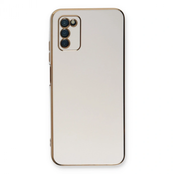 Samsung Galaxy A03s Kılıf Volet Silikon - Beyaz