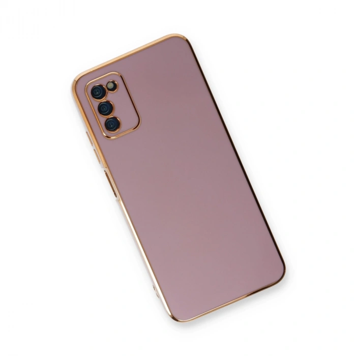 Samsung Galaxy A03s Kılıf Volet Silikon - Mor