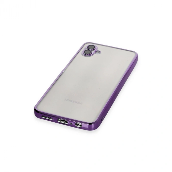 Samsung Galaxy A04 Kılıf Razer Lensli Silikon - Mor