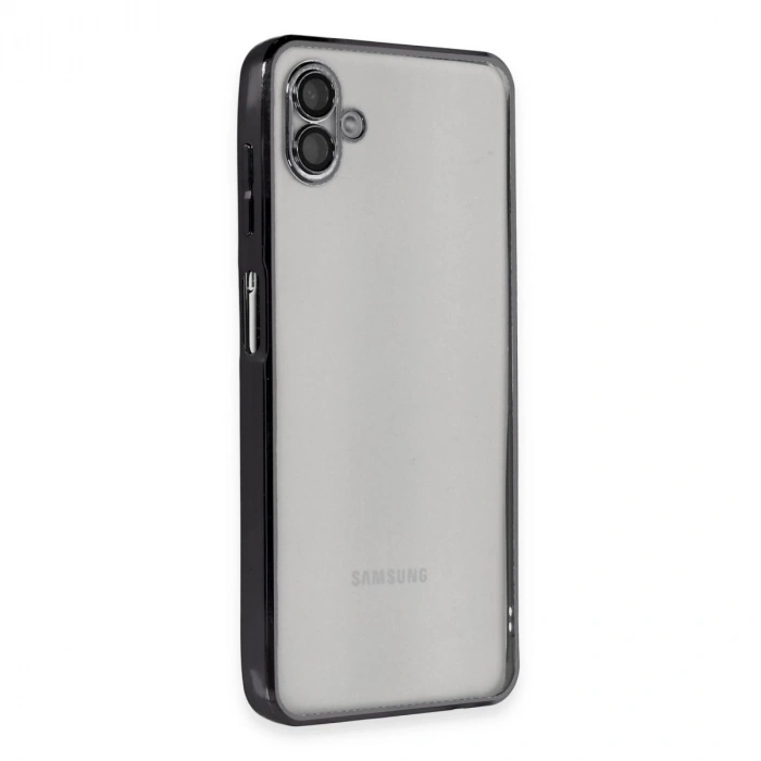 Samsung Galaxy A04 Kılıf Razer Lensli Silikon - Siyah