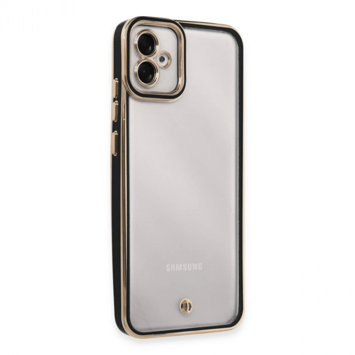 Samsung Galaxy A04e Kılıf Liva Lens Silikon - Siyah