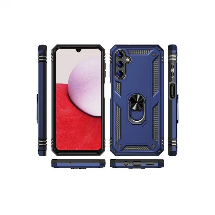 Samsung Galaxy A04s Kılıf Sofya Yüzüklü Silikon Kapak - Siyah