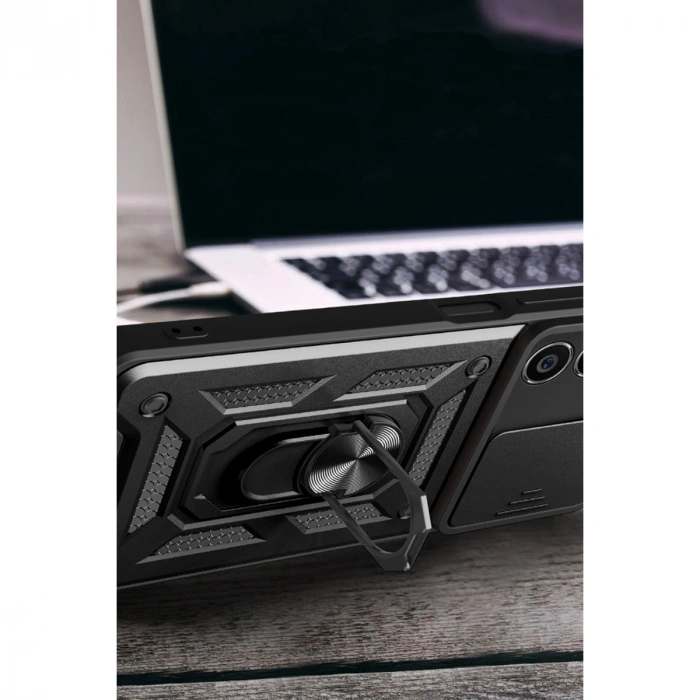 Samsung Galaxy A05 Kılıf Pars Lens Yüzüklü Silikon - Yeşil