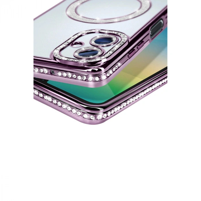 Samsung Galaxy A06 Joke Simli Magneticsafe Kılıf - Derin Mor