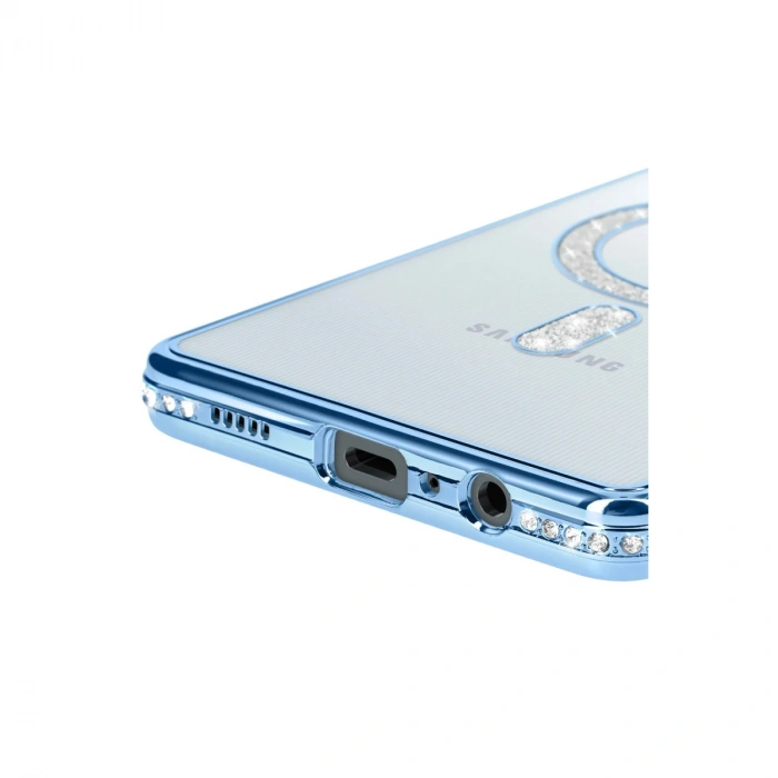 Samsung Galaxy A06 Joke Simli Magneticsafe Kılıf - Mavi