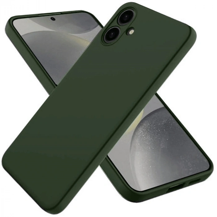 Samsung Galaxy A06 Kılıf First Silikon - Koyu Yeşil