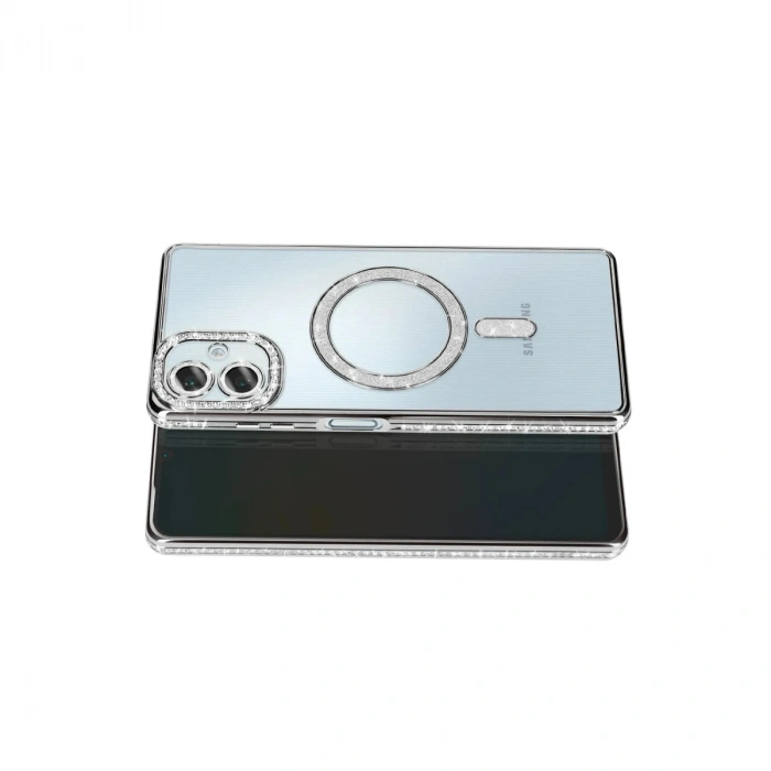 Samsung Galaxy A07 4g Joke Simli Magneticsafe Kılıf - Gümüş