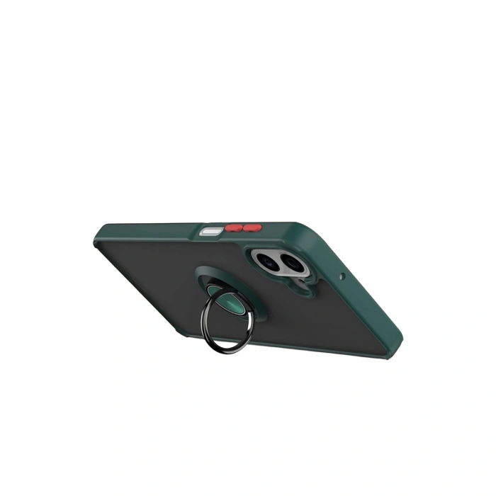 Samsung Galaxy A07 4g Montreal Yüzüklü Silikon Kapak - Yeşil