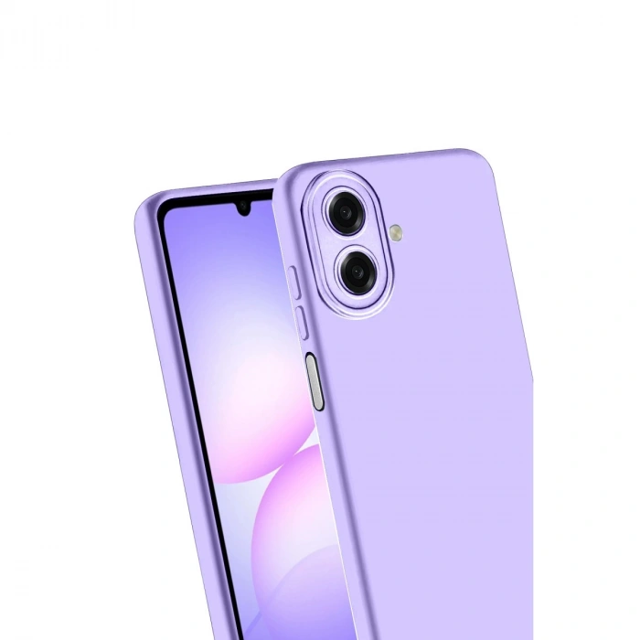 Samsung Galaxy A07 Nano İçi Kadife Silikon - Lila