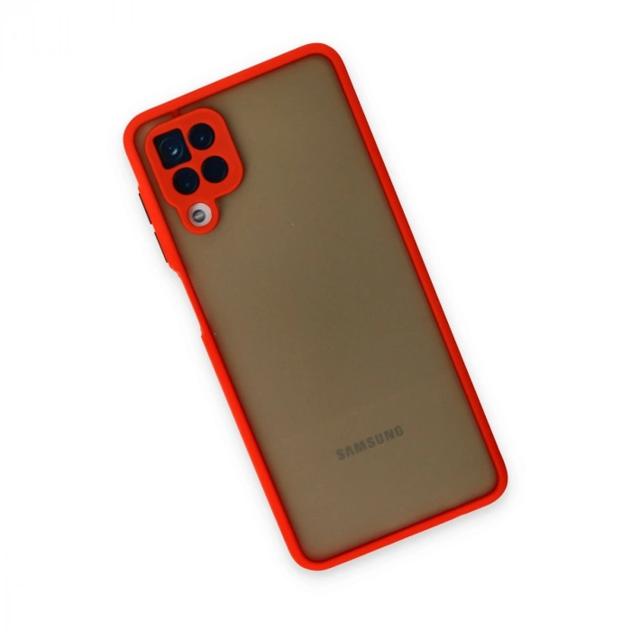 Samsung Galaxy A12 Kılıf Montreal Silikon Kapak - Kırmızı
