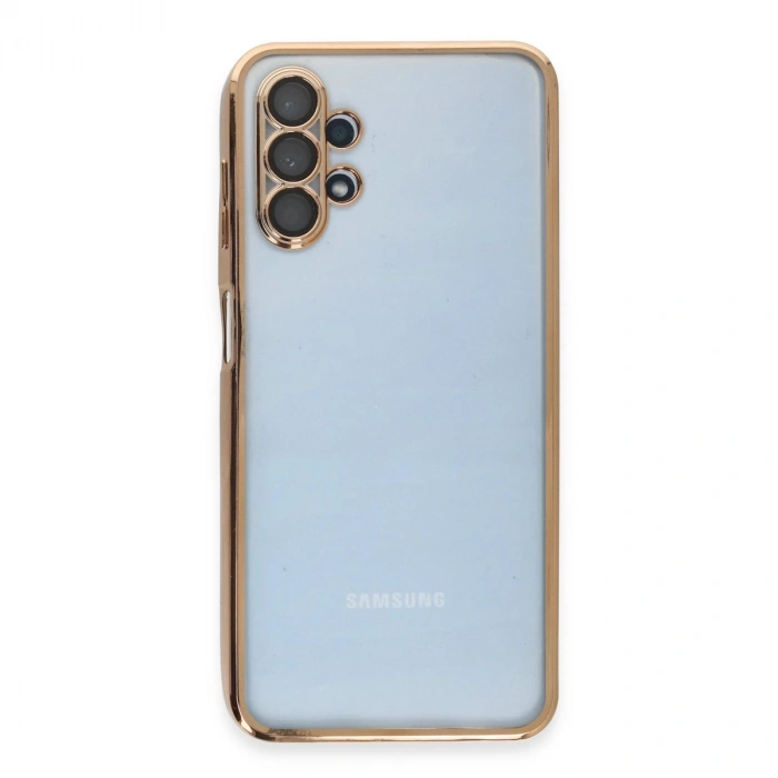Samsung Galaxy A13 4g Kılıf Razer Lensli Silikon - Gold