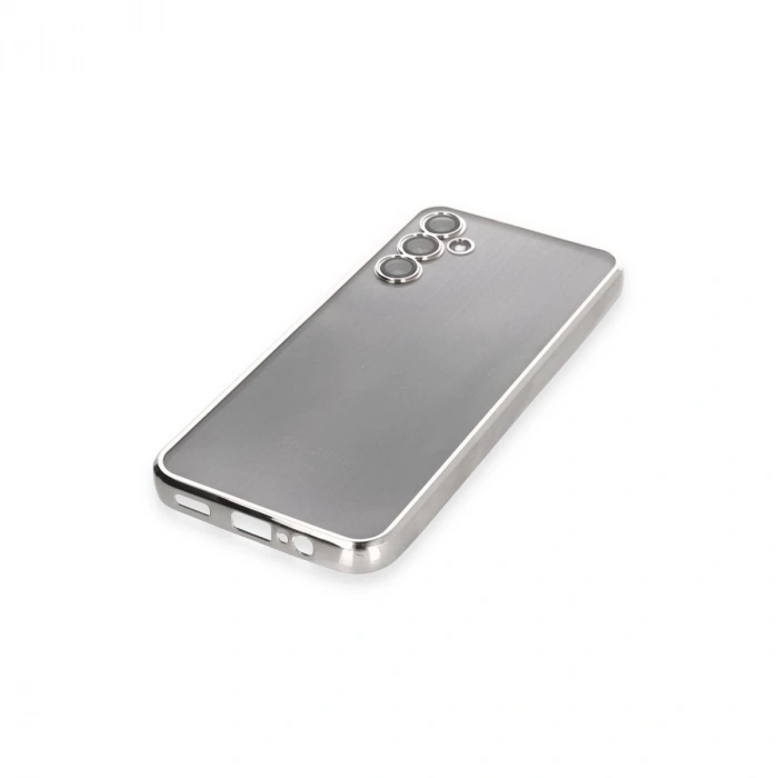 Samsung Galaxy A14 4g Kılıf Razer Lensli Silikon - Gümüş