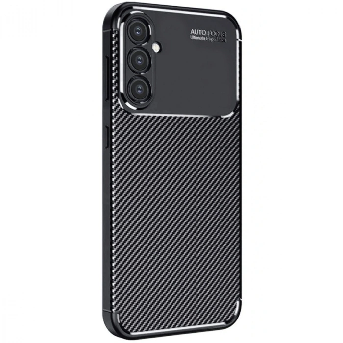 Samsung Galaxy A16 5g Kılıf Auto Focus Karbon Kapak - Siyah