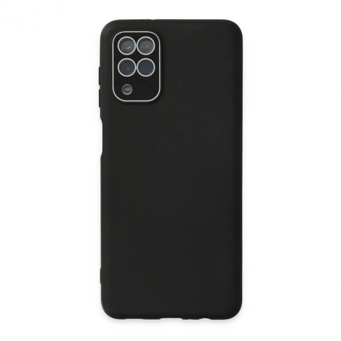Samsung Galaxy A22 Kılıf Lansman Glass Kapak - Siyah