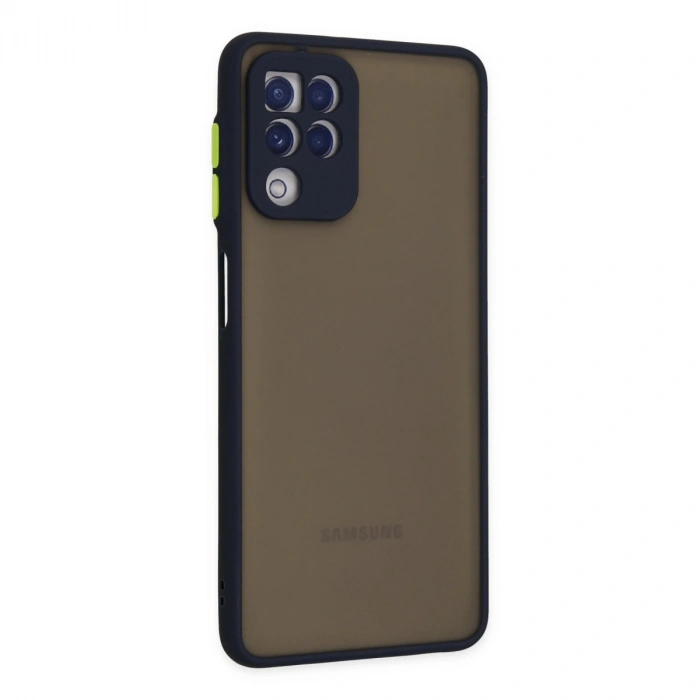 Samsung Galaxy A22 Kılıf Montreal Silikon Kapak - Lacivert