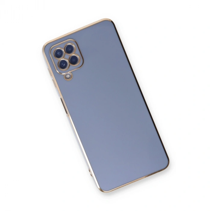 Samsung Galaxy A22 Kılıf Volet Silikon - Mavi