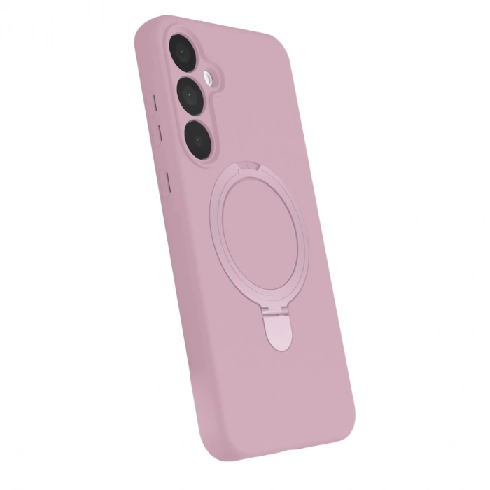 Samsung Galaxy A25 5g Regal Magsafe Standlı Kapak - Açık Pembe