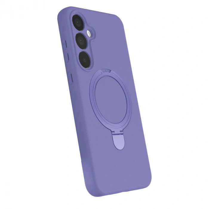 Samsung Galaxy A25 5g Regal Magsafe Standlı Kapak - Lila