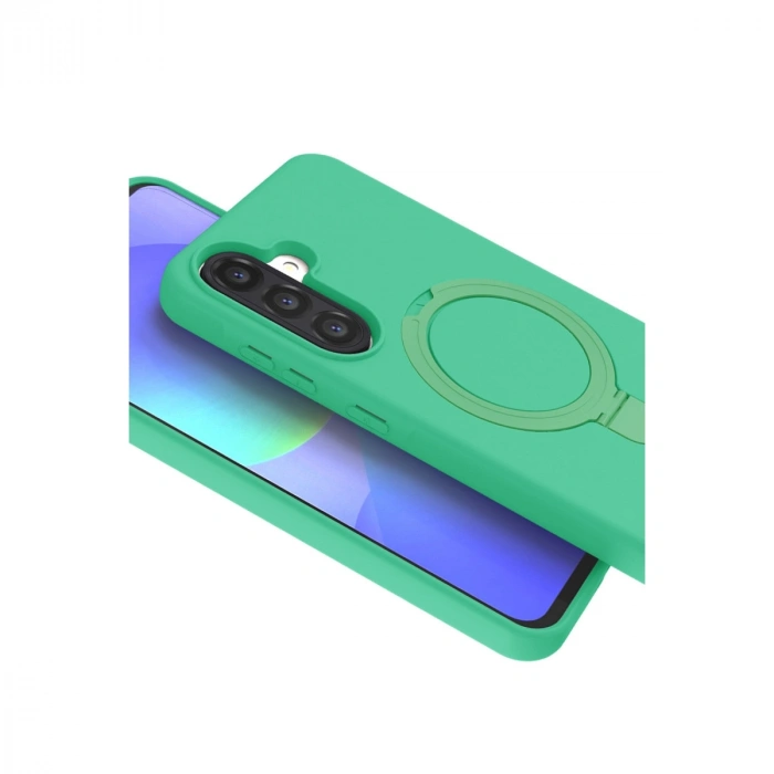 Samsung Galaxy A26 Regal Magsafe Standlı Kapak - Yeşil