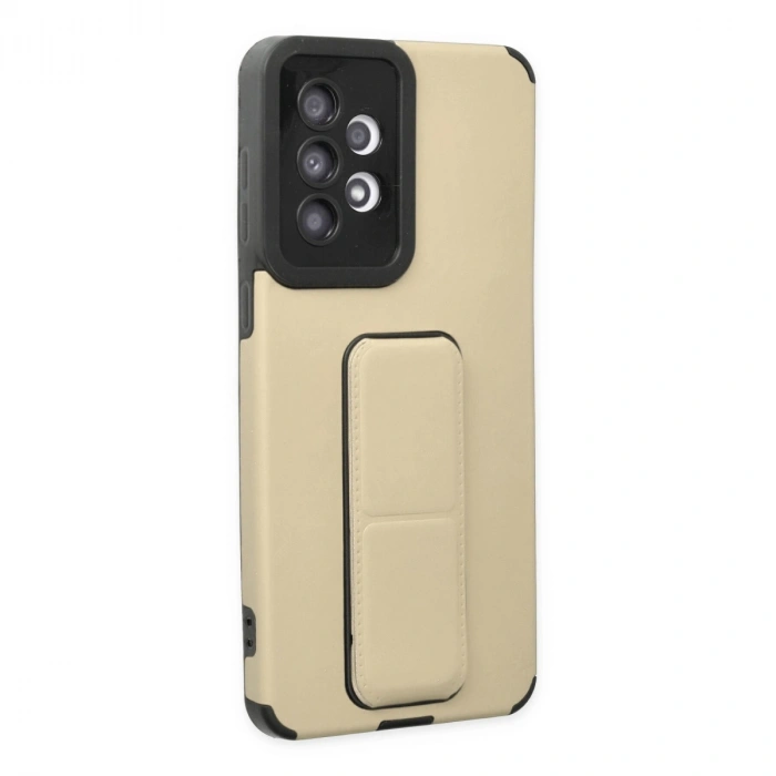 Samsung Galaxy A33 5g Kılıf Mega Standlı Silikon - Gold