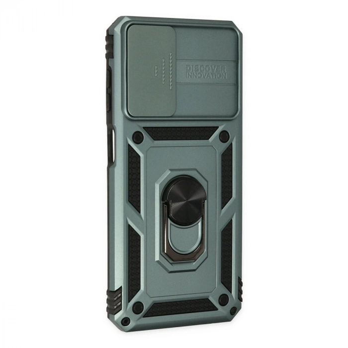 Samsung Galaxy A33 5g Kılıf Pars Lens Yüzüklü Silikon - Yeşil