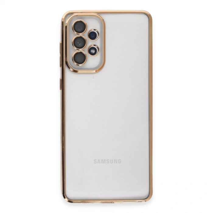 Samsung Galaxy A33 5g Kılıf Razer Lensli Silikon - Gold