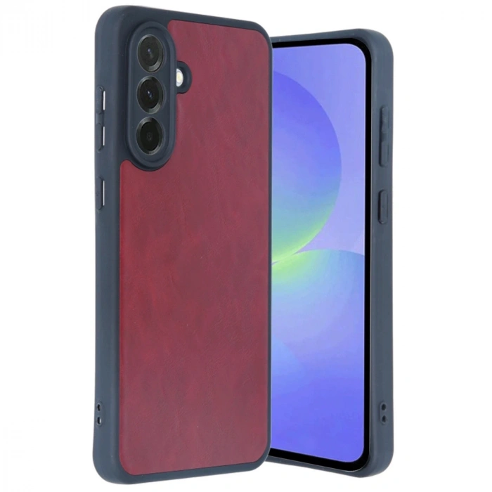 Samsung Galaxy A35 5g Kılıf Aras Deri Kapak - Bordo