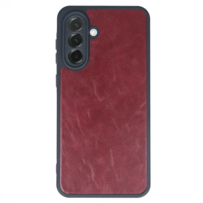 Samsung Galaxy A35 5g Kılıf Aras Deri Kapak - Bordo