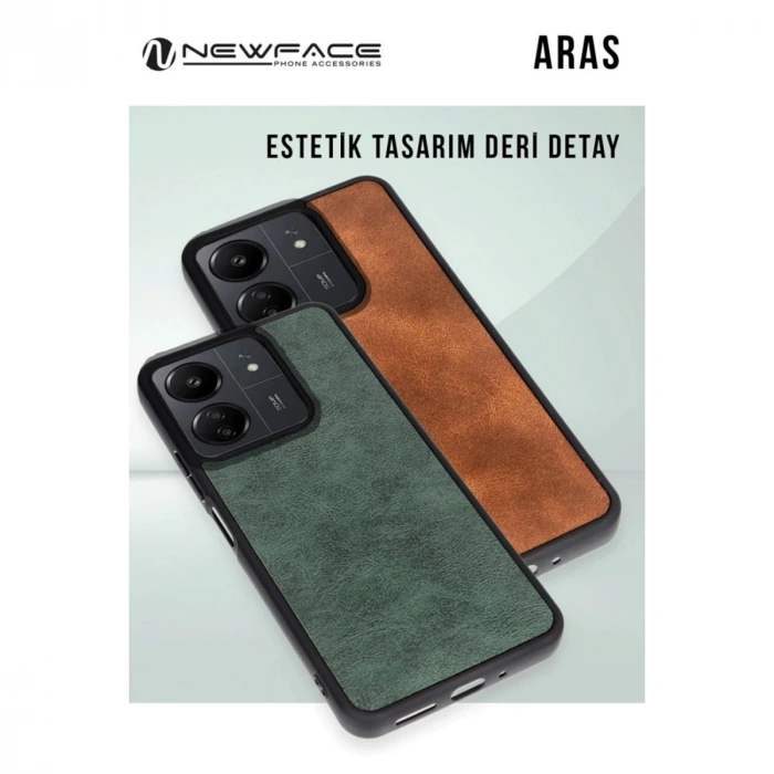 Samsung Galaxy A36 Kılıf Aras Deri Kapak - Koyu Yeşil