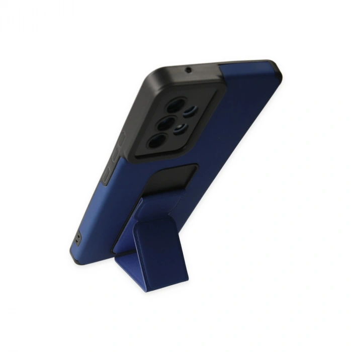 Samsung Galaxy A53 5g Kılıf Mega Standlı Silikon - Mavi