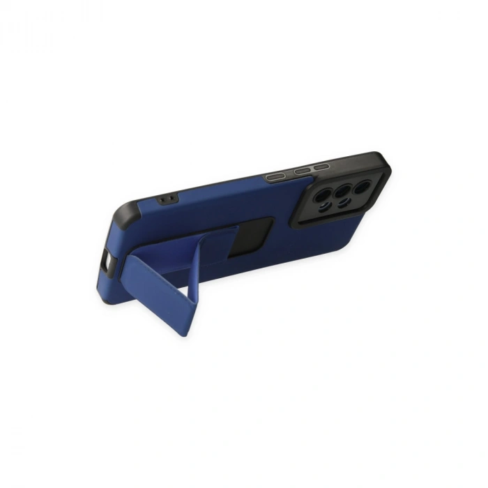 Samsung Galaxy A53 5g Kılıf Mega Standlı Silikon - Mavi