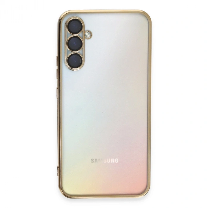 Samsung Galaxy A54 5g Kılıf Razer Lensli Silikon - Gold