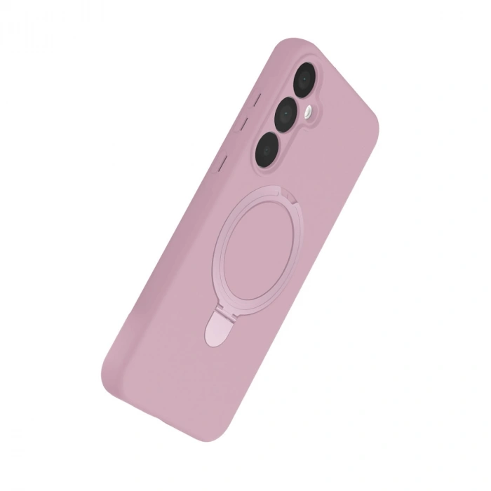 Samsung Galaxy A55 5g Regal Magsafe Standlı Kapak - Açık Pembe