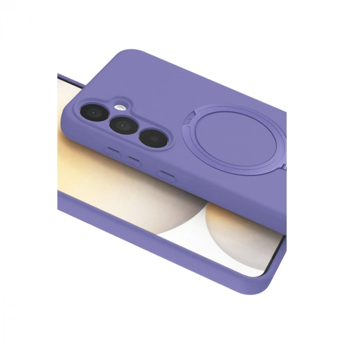 Samsung Galaxy A55 5g Regal Magsafe Standlı Kapak - Lila