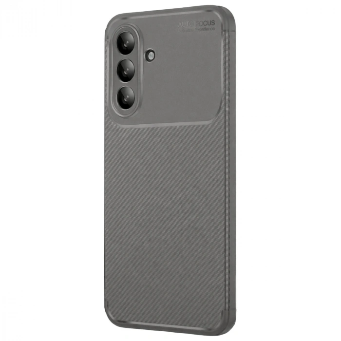 Samsung Galaxy A56 Kılıf Auto Focus Karbon Kapak - Gri
