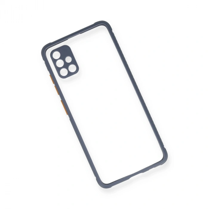 Samsung Galaxy A71 Kılıf Miami Şeffaf Silikon - Gri