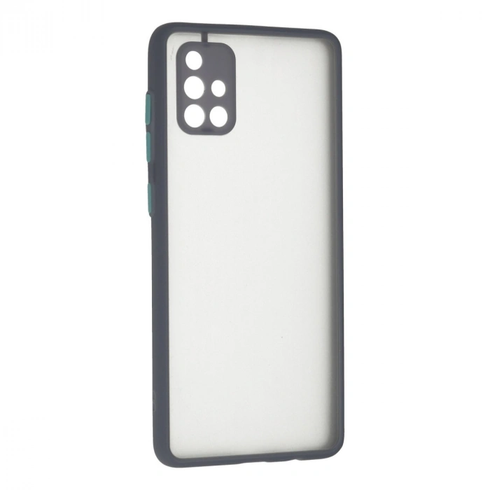 Samsung Galaxy A71 Kılıf Montreal Silikon Kapak - Gri