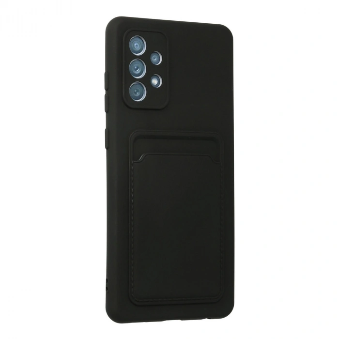 Samsung Galaxy A72 Kılıf Kelvin Kartvizitli Silikon - Siyah