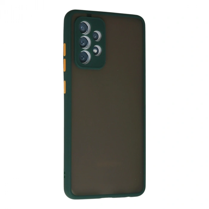 Samsung Galaxy A72 Kılıf Montreal Silikon Kapak - Koyu Yeşil