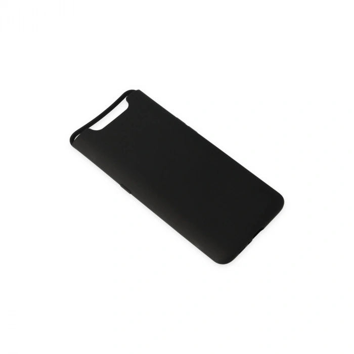 Samsung Galaxy A80 Kılıf Nano İçi Kadife Silikon - Siyah