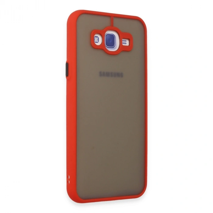 Samsung Galaxy J7 Kılıf Montreal Silikon Kapak - Kırmızı