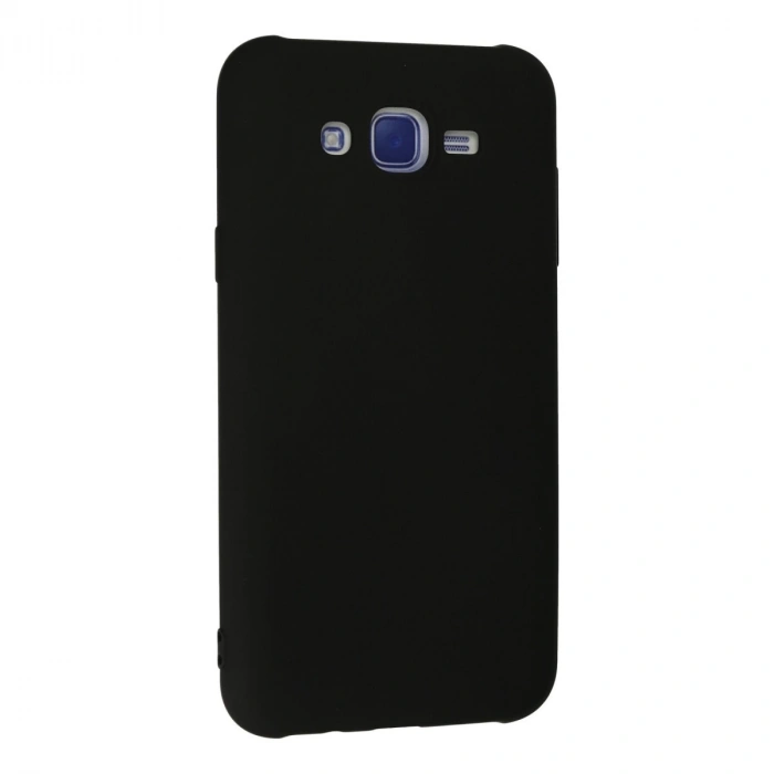 Samsung Galaxy J7 Kılıf Nano İçi Kadife Silikon - Siyah