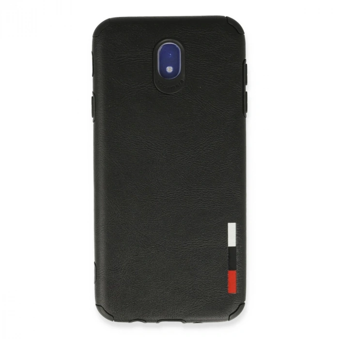 Samsung Galaxy J7 Pro / J730 Kılıf Loop Deri Silikon - Siyah