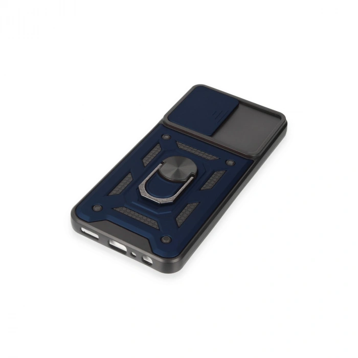 Samsung Galaxy M14 5g Kılıf Pars Lens Yüzüklü Silikon - Lacivert