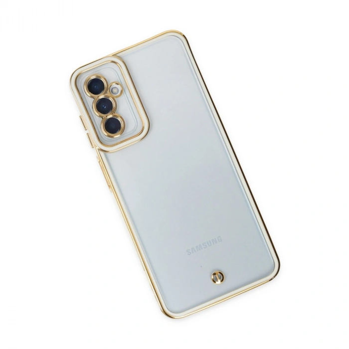 Samsung Galaxy M23 Kılıf Liva Lens Silikon - Beyaz