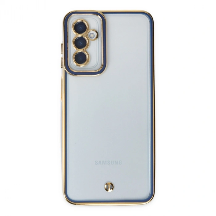Samsung Galaxy M23 Kılıf Liva Lens Silikon - Mavi