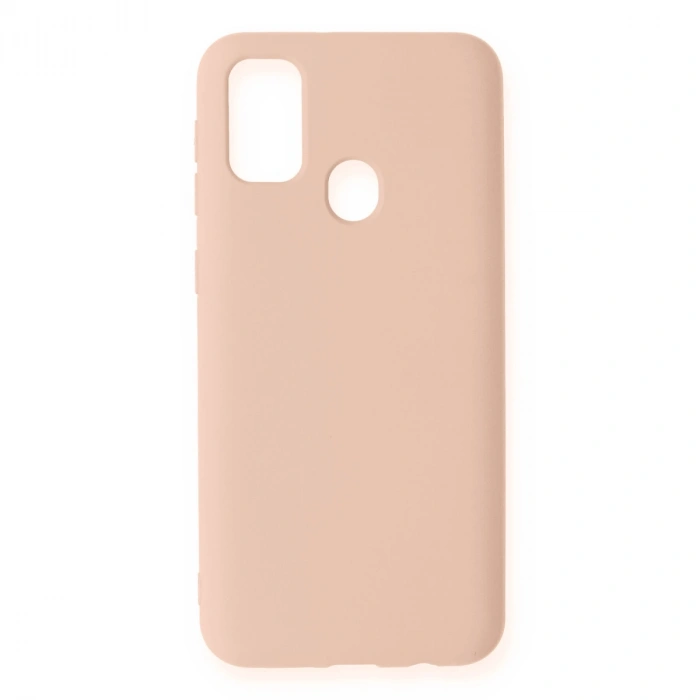 Samsung Galaxy M31 Kılıf Nano İçi Kadife Silikon - Pudra