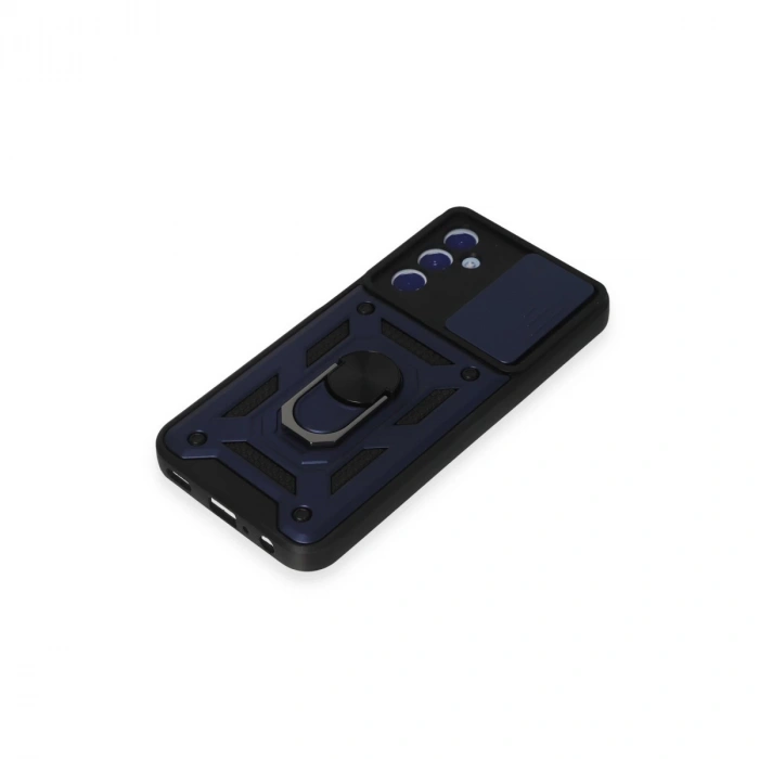 Samsung Galaxy M34 5g Kılıf Pars Lens Yüzüklü Silikon - Lacivert