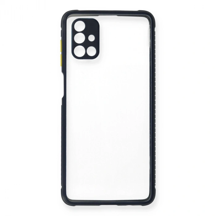 Samsung Galaxy M51 Kılıf Miami Şeffaf Silikon - Lacivert