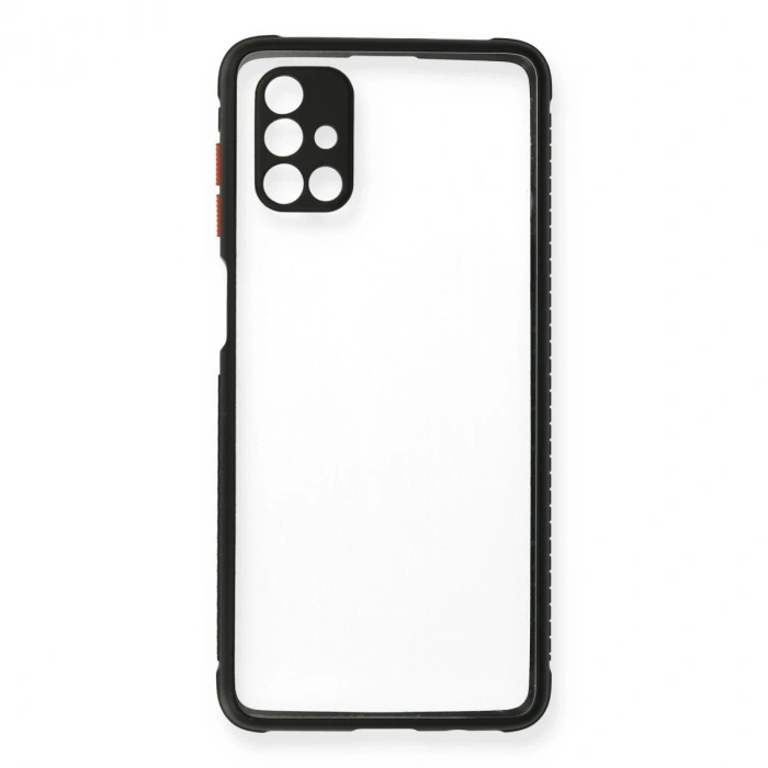 Samsung Galaxy M51 Kılıf Miami Şeffaf Silikon - Siyah